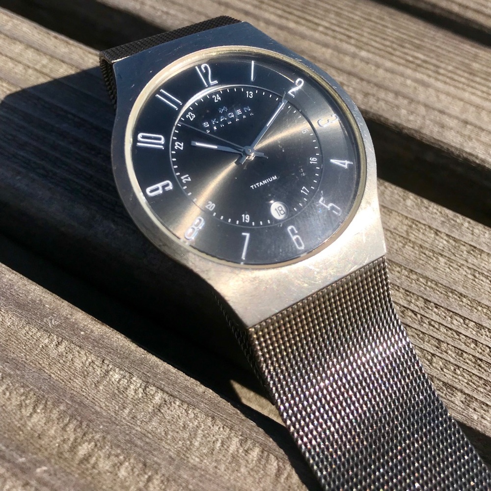 Skagen: Men’s Titanium Mesh Wristwatch